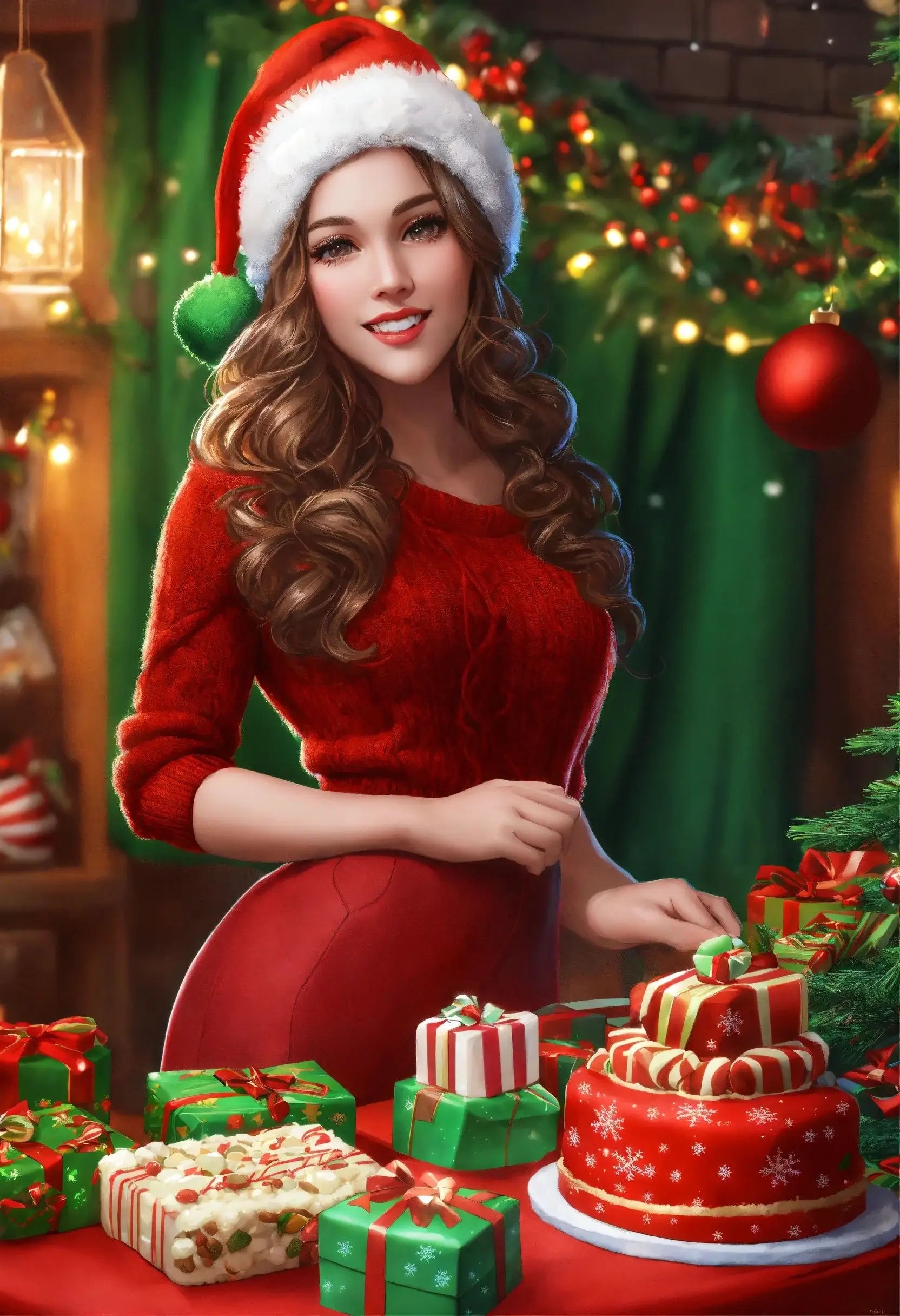 christmas image of girl