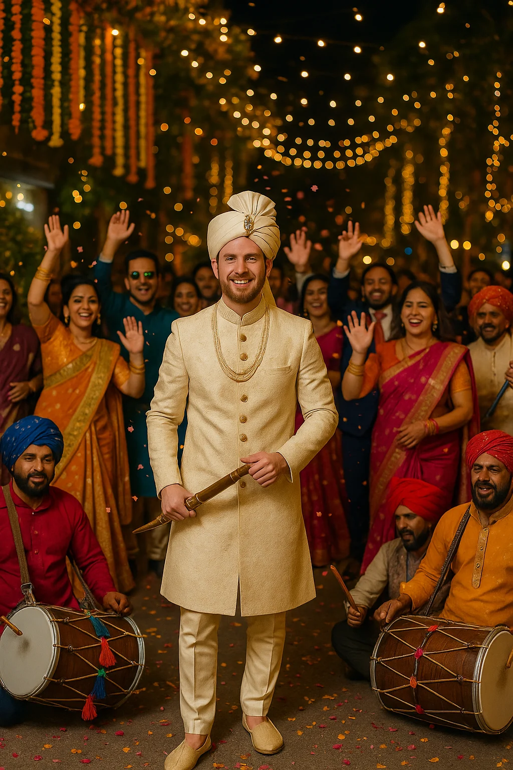 groom entry indian wedding celebration