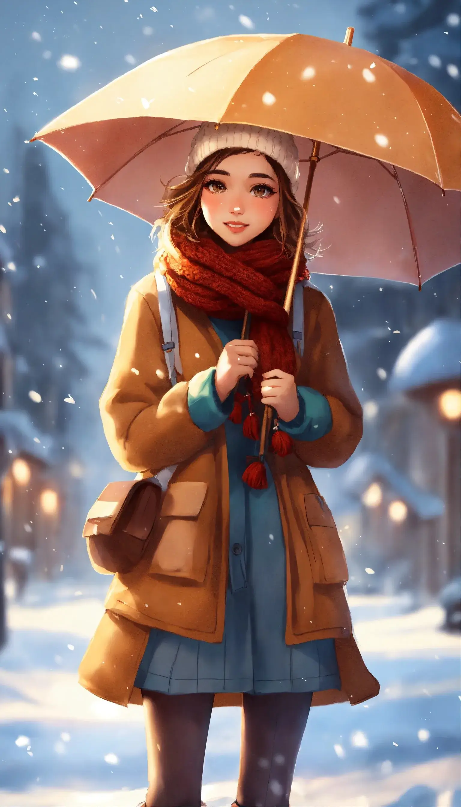 winter image of girl